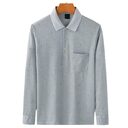 Dad Wears A Long-sleeved T-shirt With Thin Spring