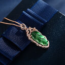 Jadeite Necklace With Gold Inlaid Branches And Jade