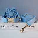 Blue Velvet Dog Collar Rope Pet
