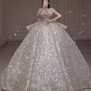 One-shoulder High-quality Long Trailing Heavy Industry Retro Wedding
