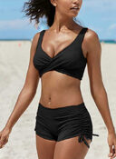 Women's Removable Strap Bandeau Top High Cut Cheeky