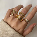 Vintage Electroplating Snake Knuckle Rings 4 Piece Set