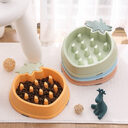 Pineapple Slow Food Bowl Grade Plastic Pet Dog