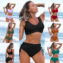 Twist Bikini Women High Waist Swimsuit Summer Beach