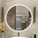 Round Smart Bathroom Toilet Mirror With Light Touch