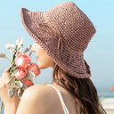 Straw Hat Sunshade Foldable Travel Beach