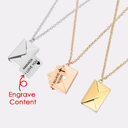 Text Love Letter Envelope Pendant Confession Locket Necklace