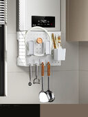 Kitchen Punch-free Wall Mounted Utensil Storage Organizers Rack