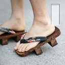 Clogs Men's Cos Tong-burning Two-tooth Slippers