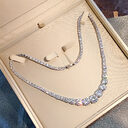 Moissanite 925 Sterling Silver Single Row Full Diamond