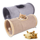 Folding Suede Cat Tunnel Toy Compact For Storage