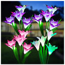 Solar Lily Flower Lights LED Garden Light Lawn