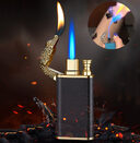 Creative Blue Flame Lighter Dolphin Dragon Tiger Double