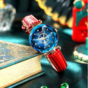 Polygonal Glass Solid Stainless Steel Strap Women's Waterproof