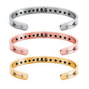 Stainless Steel C-Shaped Justice RBG Ginsburg Bracelet