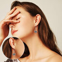 925 Silver Rbg Shaped Collar Earrings For Ruth