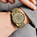 Hip Hop Men Fashion Color Full Diamond Date