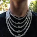 Hip Hop Necklace Men Tennis Chain Zircon