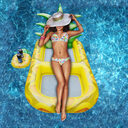 Inflatable Swimming Pool Pineapple Floating Row Air Cushion