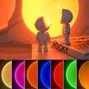 Rechargeable Astronaut Robot Rainbow Projection Sun Lamp Table