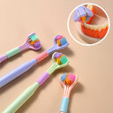 Three-sided Macaron Soft Bristle Toothbrush Care Safety Teeth