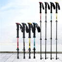 Outdoor Straight Handle Trekking Pole With Outer Lock