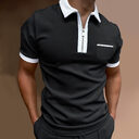 Men's Lapel Fashion Slim Pocket T-Shirt POLO Shirt