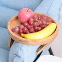Potable Sofa Tray Table Wood Armrest Clip-On Practical