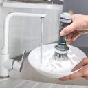 Pot Brush Dish Scrub With Soap Dispenser