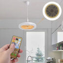 26cm Round Remote Control Ceiling Fan With E27