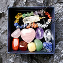 Crystal Jade Chakra Combination Set Love Hexagon Pillar