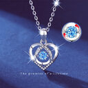 S925 Beating Heart-shaped Necklace Women Luxury Love Rhinestones