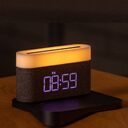 Table Lamp Bedroom Desktop Bedside Clock Four-in-one Wireless