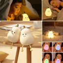 LED Pear Fruit Night Light USB Rechargeable Dimming