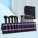 15 Makeup Brushes Set Black Cosmetic Brush Full