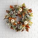Halloween Thanksgiving Autumn Frost Leaf Pumpkin Simulation Garland