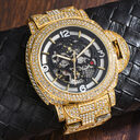 Men's Full Diamond Luminous Hollow Out Bottom Mechanical
