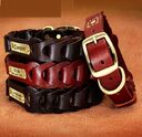 Dog Braided Leather Medium Large Collar