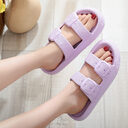 Buckle Slippers Women Outdoor Indoor Thick-soled Eva Bathroom