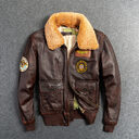 Men's Genuine Leather G1 First Layer Motorcycle Jacket