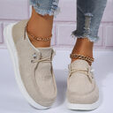Flat Shoes Woman Breathable Elastic Band Casual Walking