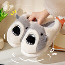 Shark Slippers Cute Cartoon Warm Winter Plush Fuzzy