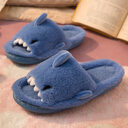 Shark Slippers Fluffy For Women Couple House Shoes