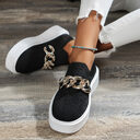Chain Flats Shoes Women Breathable Mesh