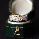 Floral Wedding Band For Women 18K 14K Gold