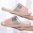 Linen Slippers House Shoes Women Bedroom