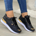 Plaid Sneakers Women Patchwork Lace Up Shoes