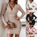 Women's Long Dresses Autumn And Winter Casual Knitted