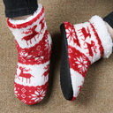 Christmas Elk Floor Shoes Indoor Socks Warm Plush