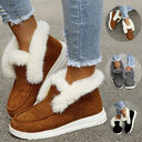 Snow Boots Warm Winter Shoes Plush Fur Ankle